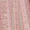 Dusty Pink Floral Embroidered Lehenga with Darbar, Floral Buta Motifs And Tassel Trims